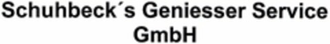 Schuhbeck's Geniesser Service GmbH Logo (DPMA, 18.07.2003)