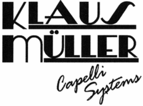 KLAUS MÜLLER Capelli Systems Logo (DPMA, 06/27/2005)