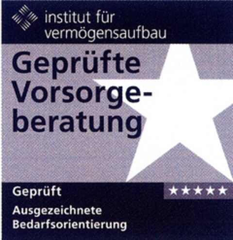 Geprüfte Vorsorgeberatung Logo (DPMA, 13.06.2006)