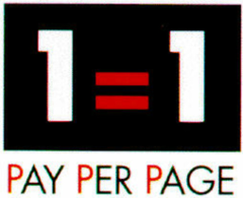 1=1 PAY PER PAGE Logo (DPMA, 13.07.1996)