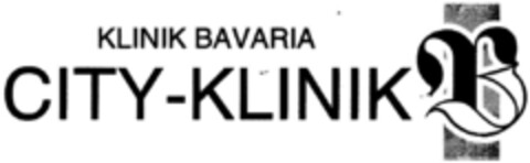 KLINIK BAVARIA CITY-KLINIK B Logo (DPMA, 27.08.1996)