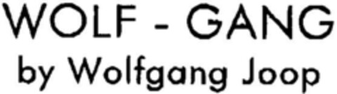 WOLF - GANG by Wolfgang Joop Logo (DPMA, 08/18/1997)