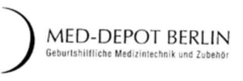 MED-DEPOT BERLIN Geburtshilfliche Medizintechnik und Zubehör Logo (DPMA, 18.05.1999)