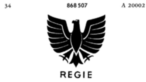 REGIE Logo (DPMA, 06.02.1969)