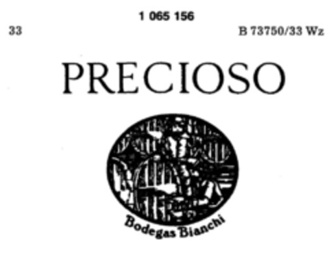 PRECIOSO Bodegas Bianchi Logo (DPMA, 01/17/1984)