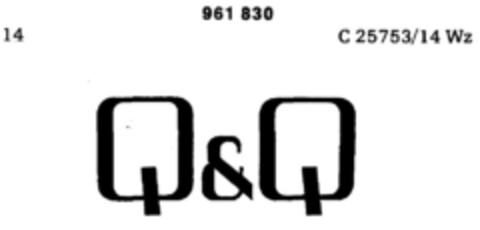 Q&Q Logo (DPMA, 13.08.1976)