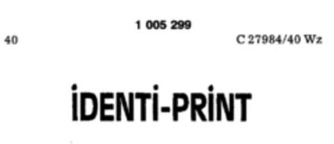 IDENTI-PRINT Logo (DPMA, 04/02/1979)