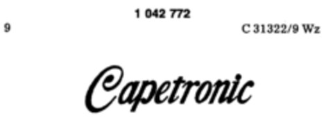 Capetronic Logo (DPMA, 06.07.1982)