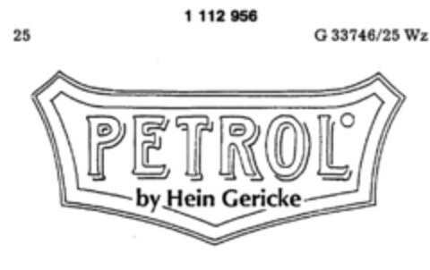 PETROL by Hein Gericke Logo (DPMA, 06.11.1986)