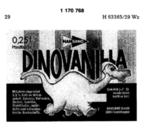 DINOVANILLA Logo (DPMA, 07.04.1990)