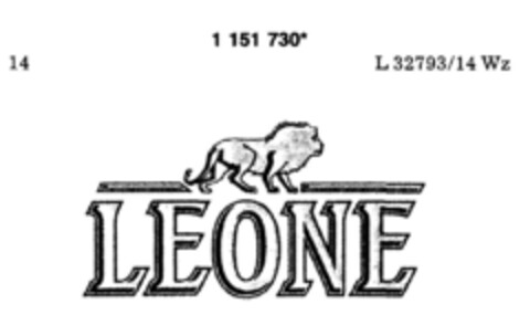 LEONE Logo (DPMA, 16.10.1989)