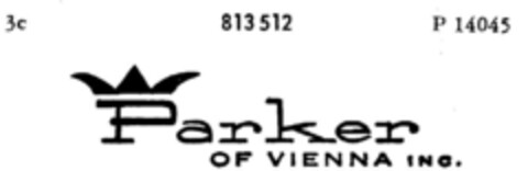 Parker OF VIENNA LNC. Logo (DPMA, 12.11.1964)