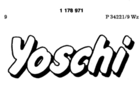 Yoschi Logo (DPMA, 25.08.1986)