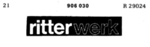 ritterwerk Logo (DPMA, 25.07.1972)