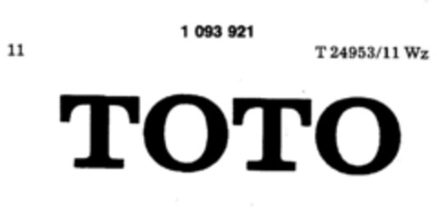 TOTO Logo (DPMA, 14.10.1985)