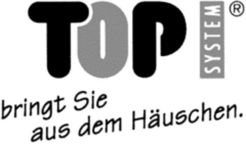 TOP SYSTEM bringt Sie aus dem Häuschen. Logo (DPMA, 10/08/1992)