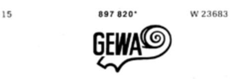 GEWA Logo (DPMA, 17.12.1971)
