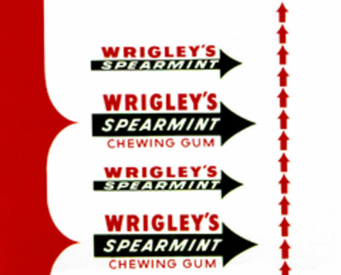 WRIGLEY'S SPEARMINT CHEWING GUM Logo (DPMA, 09.08.1971)