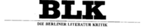 BLK Die Berliner Literatur Kritik Logo (DPMA, 01/18/2000)