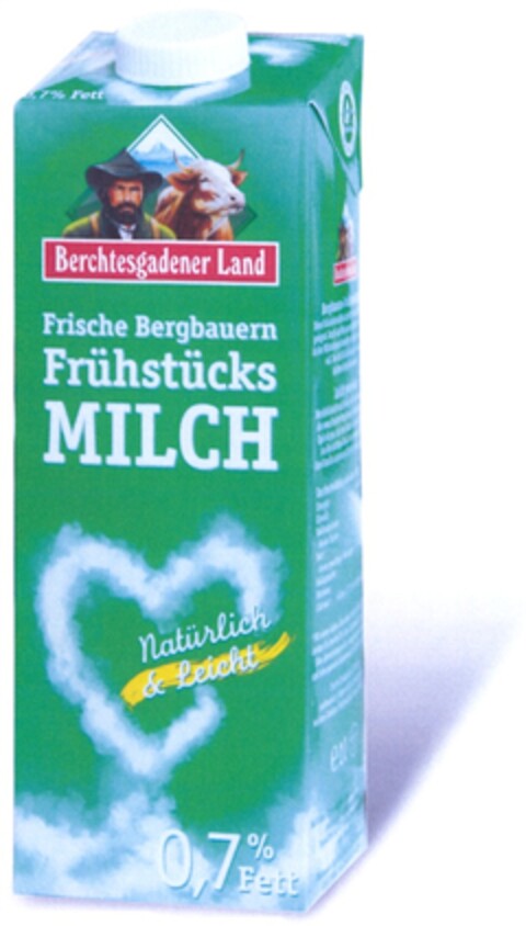 Berchtesgadener Land Frische Bergbauern Frühstücks MILCH Natürlich & Leicht Logo (DPMA, 04.10.2011)