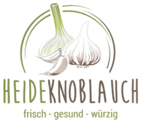 HEIDEKNOBLAUCH frisch - gesund - würzig Logo (DPMA, 04/20/2018)