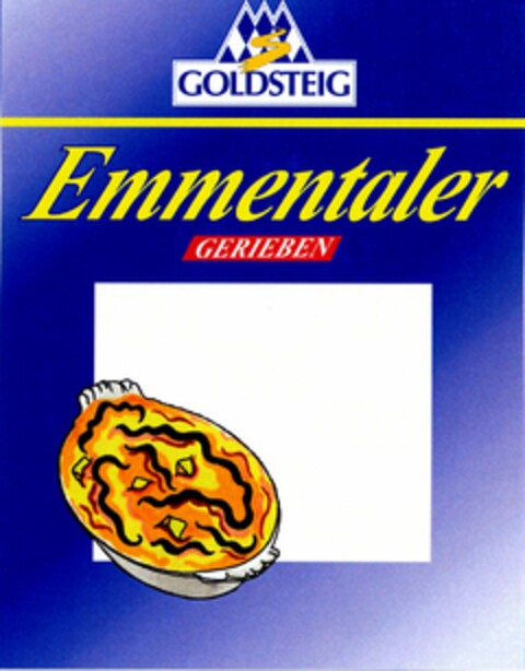 GOLDSTEIG Emmentaler GERIEBEN Logo (DPMA, 11.07.2003)