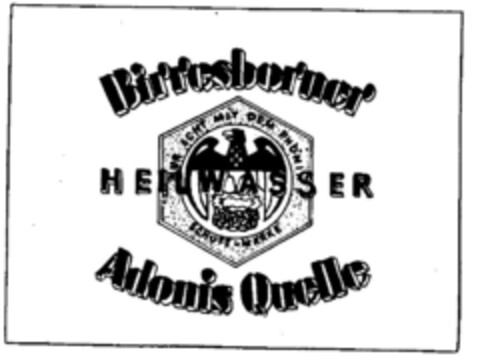 Birresborner Adonis Quelle Logo (DPMA, 18.01.1963)