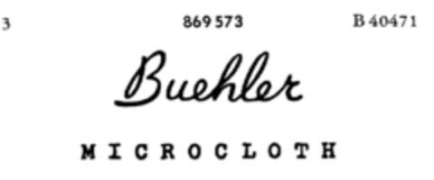Buehler MICROCLOTH Logo (DPMA, 20.06.1968)
