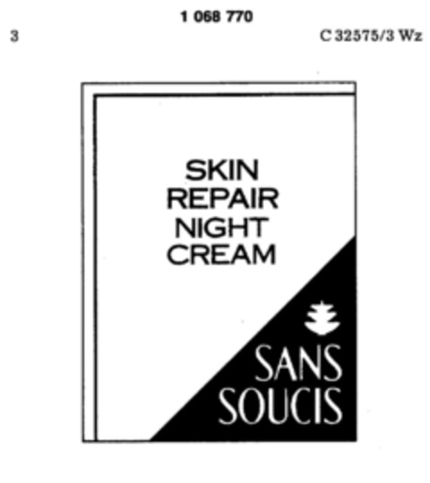 SKIN REPAIR NIGHT CREAM SANS SOUCIS Logo (DPMA, 29.10.1983)