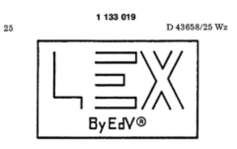 LEX By EdV Logo (DPMA, 07.08.1987)