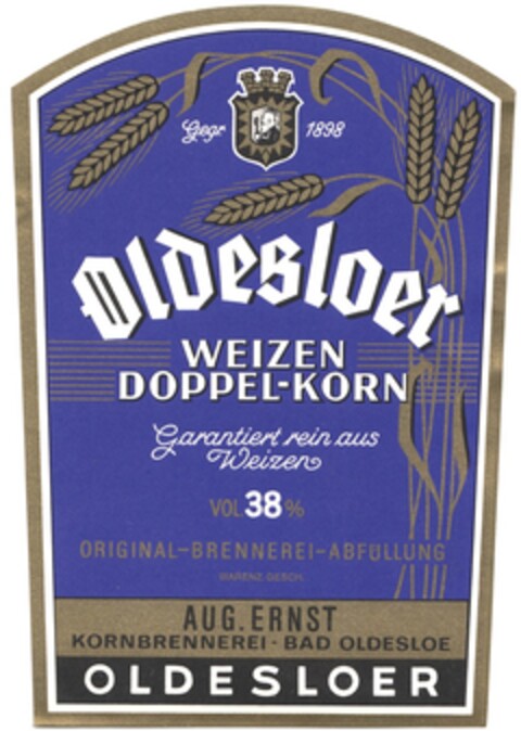 Oldesloer WEIZEN DOPPREL-KORN Logo (DPMA, 30.11.1967)