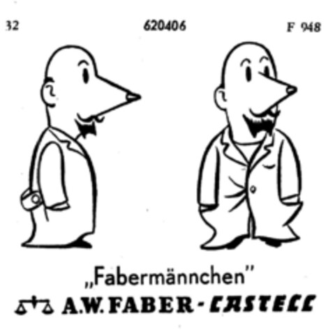 "Fabermännchen" A.W. FABER - CASTELL Logo (DPMA, 17.08.1950)