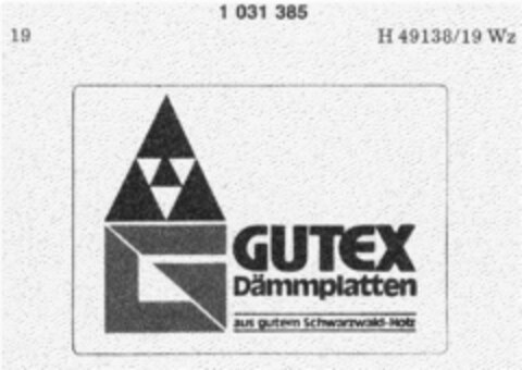 GUTEX Dämmplatten Logo (DPMA, 16.09.1981)