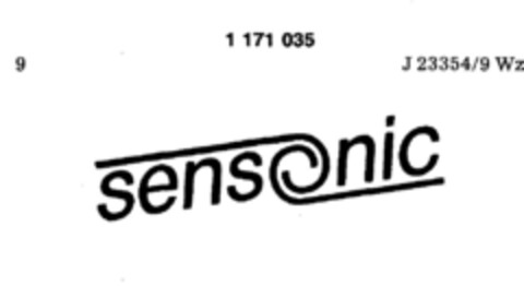 sensonic Logo (DPMA, 18.10.1988)