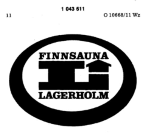 FINNSAUNA LAGERHOLM Logo (DPMA, 24.12.1981)