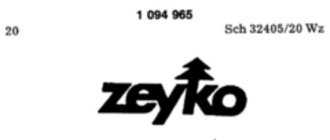 zeyko Logo (DPMA, 08.02.1986)