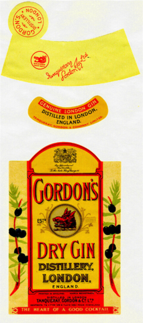 GORDON'S DRY GIN Logo (DPMA, 10.08.1951)