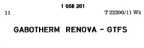 GABOTHERM RENOVA - GTFS Logo (DPMA, 23.12.1982)