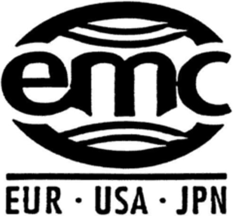 emc EUR·USA·JPN Logo (DPMA, 16.10.1993)