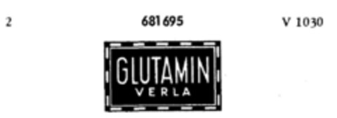 GLUTAMIN VERLA Logo (DPMA, 20.08.1951)