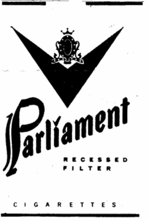 Parliament RECESSED FILTER CIGARETTES Logo (DPMA, 04/27/1961)