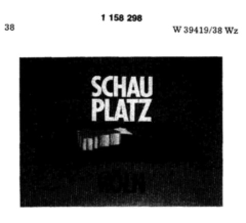 SCHAU PLATZ KÖLN Logo (DPMA, 07/19/1989)