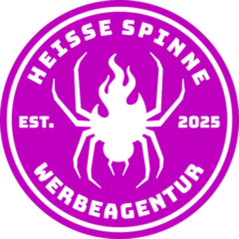 HEISSE SPINNE EST. 2025 WERBEAGENTUR Logo (DPMA, 11.05.2025)