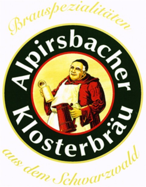 Alpirsbacher Klosterbräu Brauspezialitäten aus dem Schwarzwald Logo (DPMA, 14.03.2007)