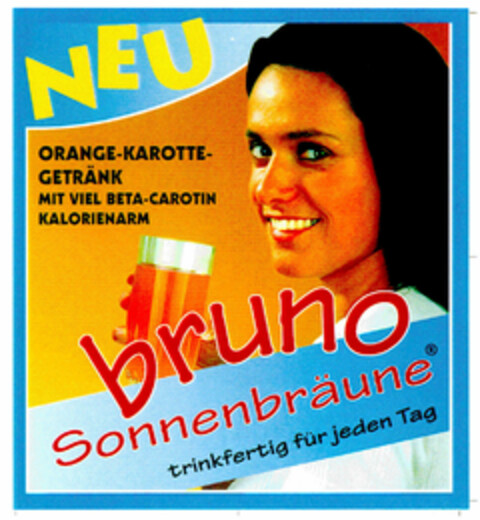 bruno Sonnenbräune R trinkfertig für jeden Tag Logo (DPMA, 09/14/1999)