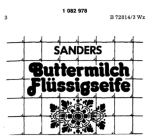 SANDERS Buttermilch Flüssigseife Logo (DPMA, 29.07.1983)