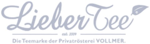 Lieber Tee Die Teemarke der Privatrösterei VOLLMER. Logo (DPMA, 17.12.2009)