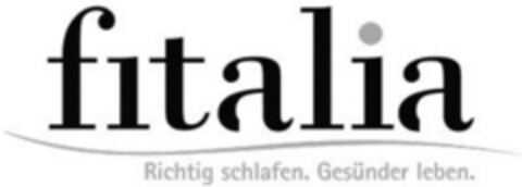 fitalia Richtig schlafen. Gesünder leben. Logo (DPMA, 08/17/2016)