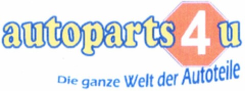 autoparts4u Die ganze Welt der Autoteile Logo (DPMA, 04/05/2006)