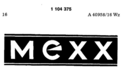 M E X X Logo (DPMA, 06.02.1986)